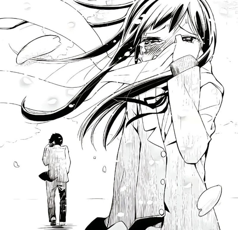 sad girl avatar anime đen trắng 6