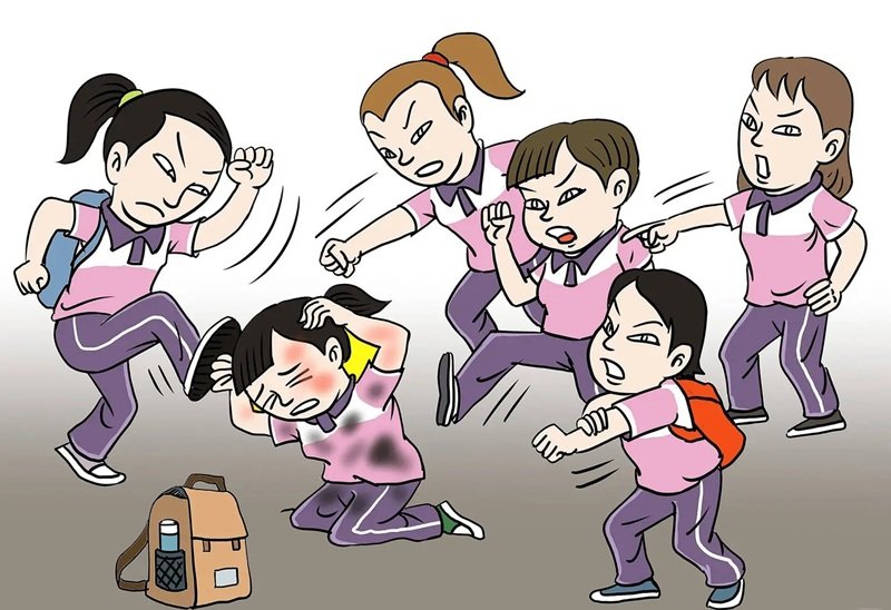 ảnh bạo lực học đường 29