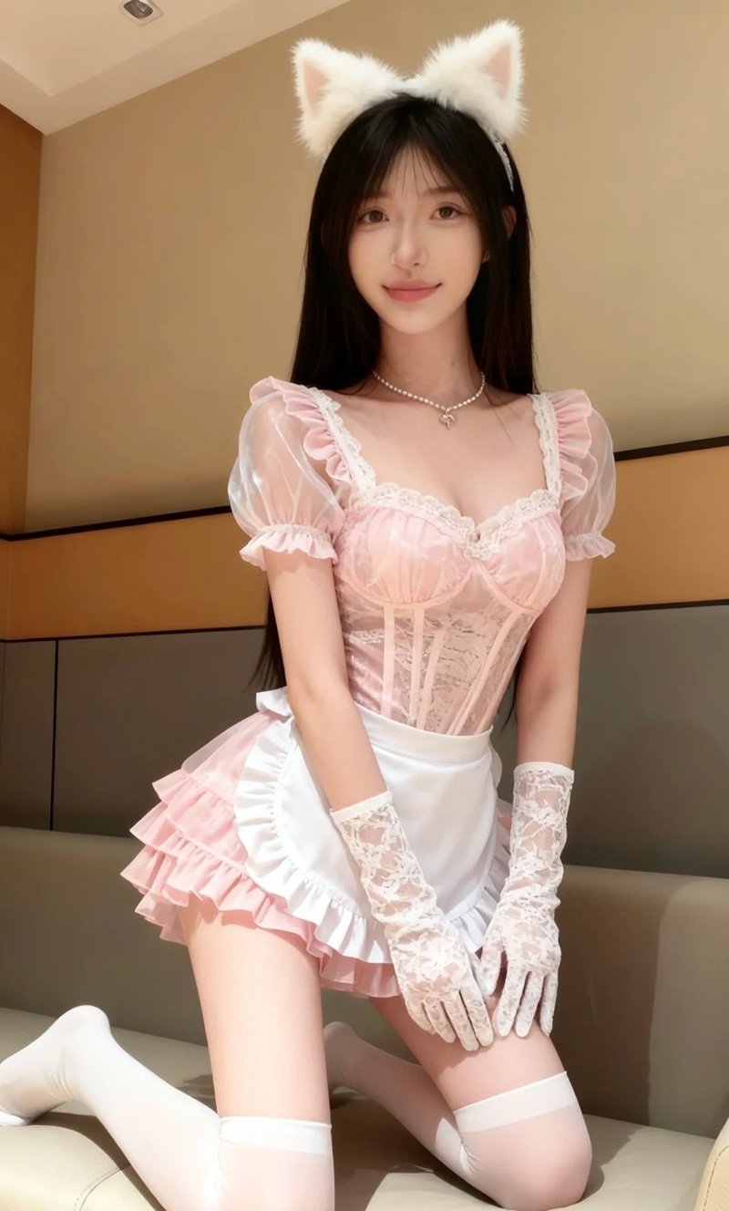 gái xinh mặc đồ hầu gái 33