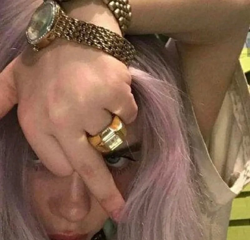 giơ ngón giữa meme