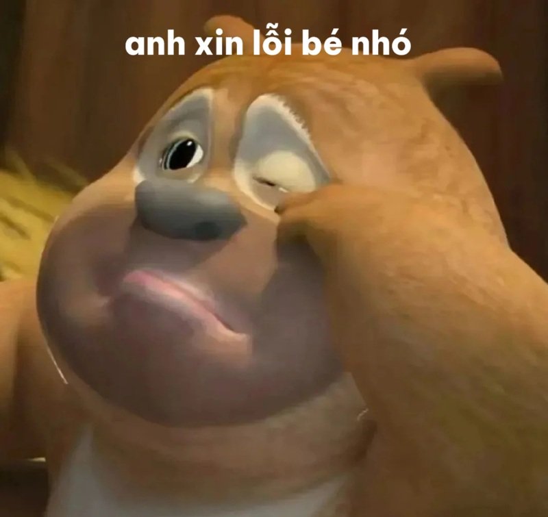 meme xin lỗi người yêu