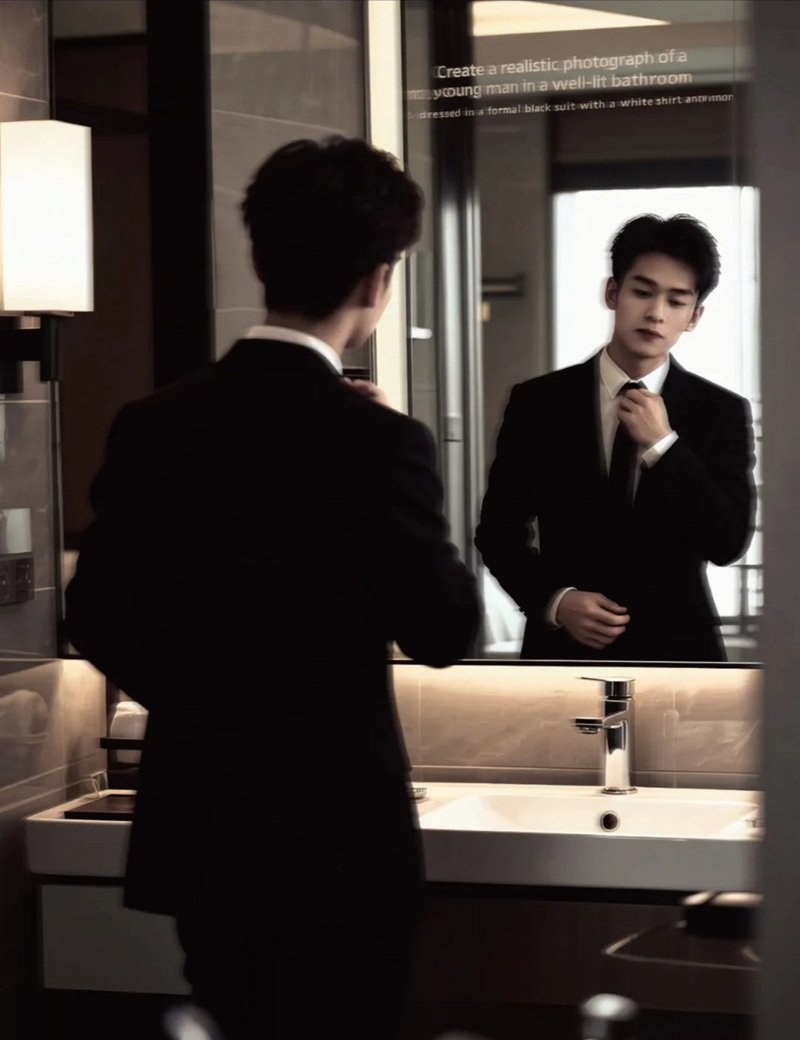 tạo dáng chụp ảnh trước gương nam 6