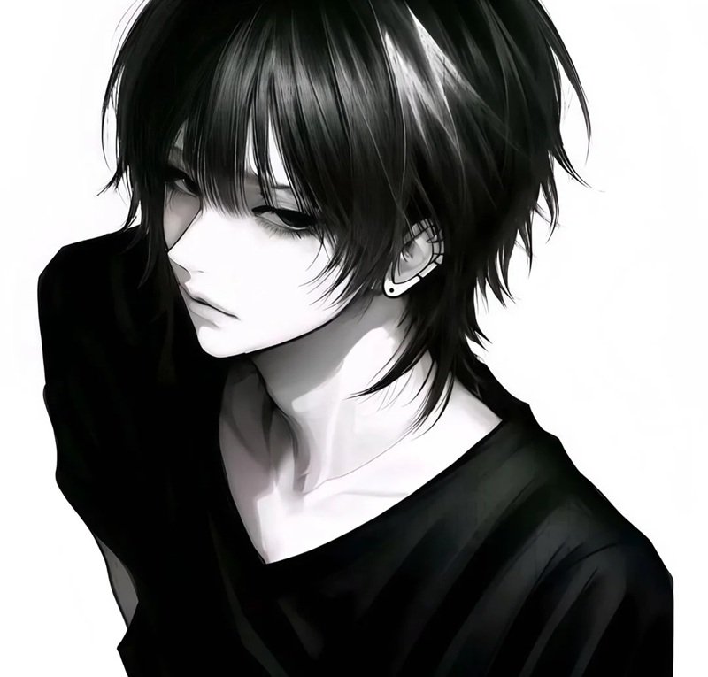 avatar anime đen trắng 14