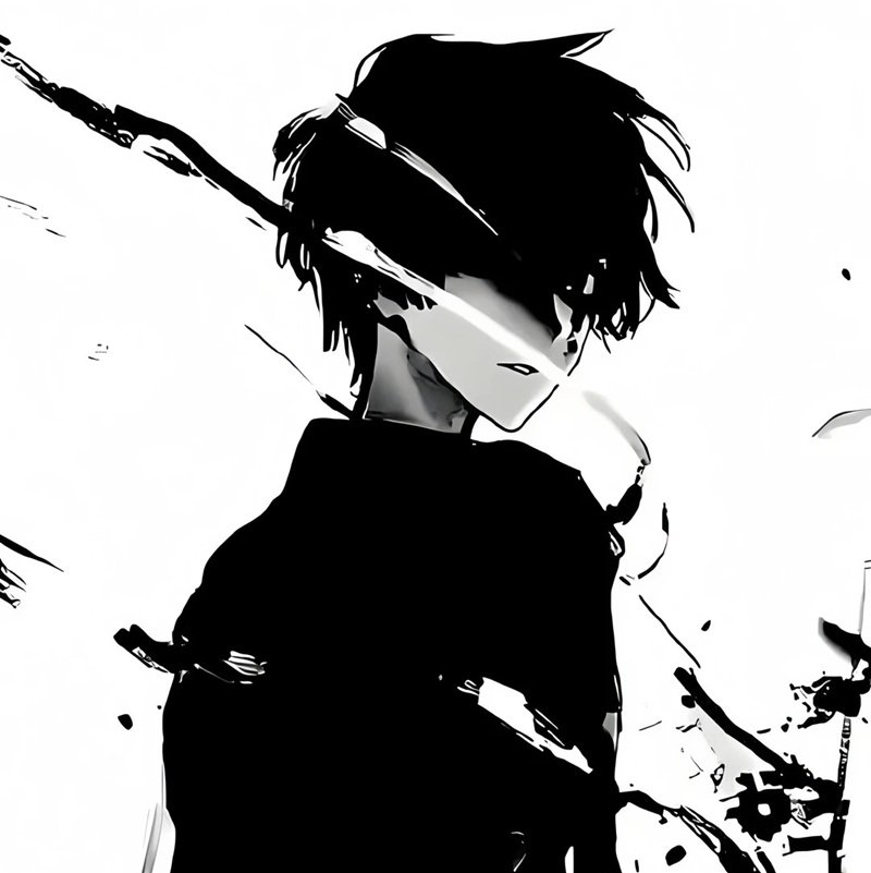 avatar anime đen trắng 20