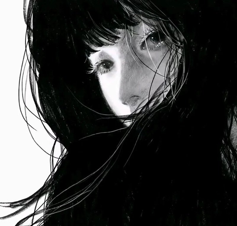 avatar anime đen trắng 21