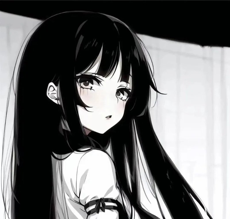 avatar anime đen trắng 22