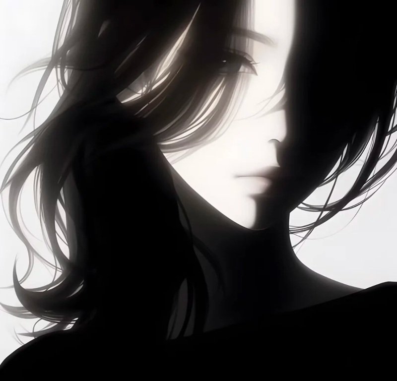 avatar anime đen trắng 31