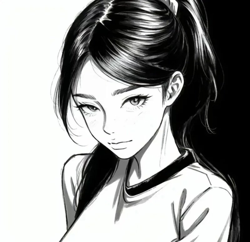 avatar anime đen trắng 32