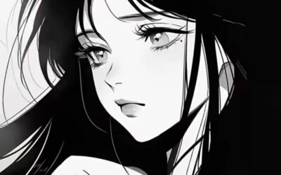 avatar anime đen trắng 34