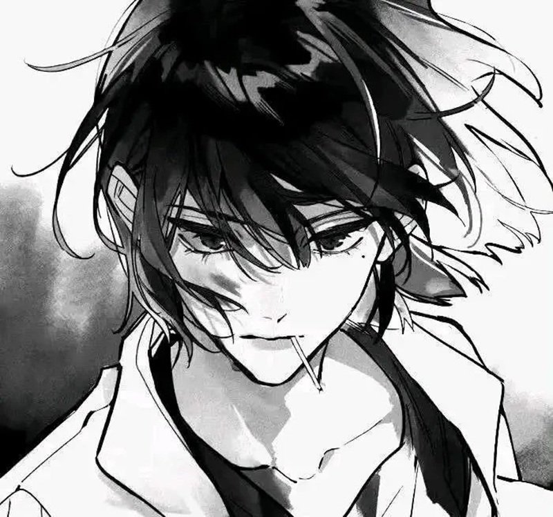 avatar anime đen trắng 36