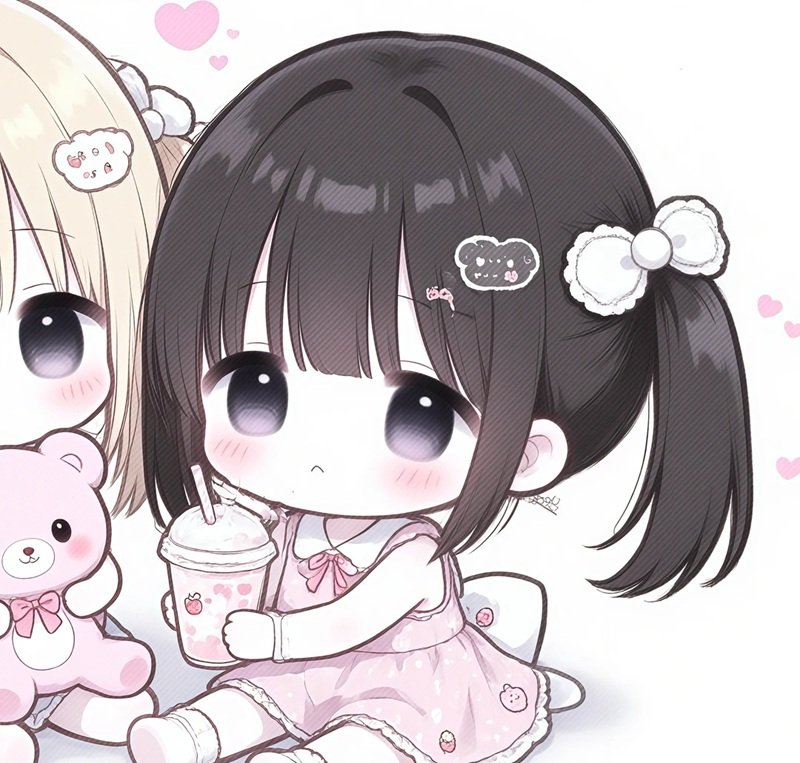 avatar đôi bff nữ chibi 37