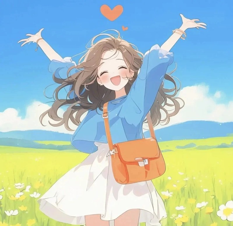 avatar màu xanh dương cute 10