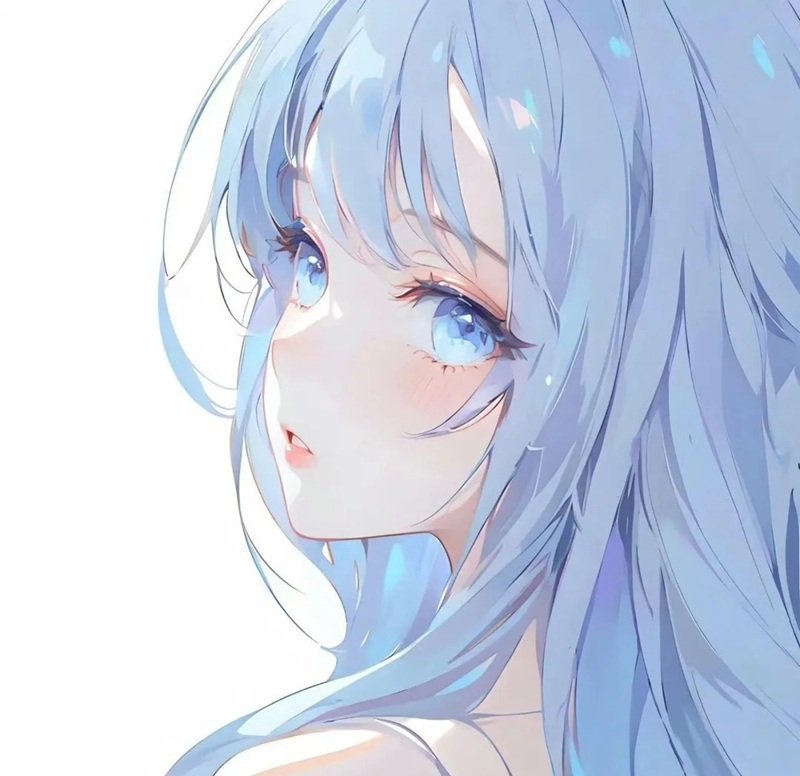 avatar màu xanh dương cute 16