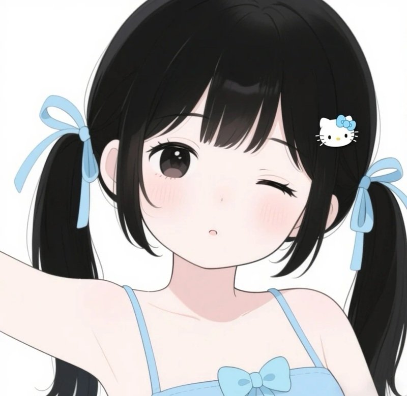 avatar màu xanh dương cute 25