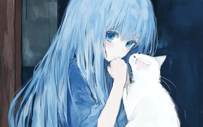 avatar màu xanh dương cute 27