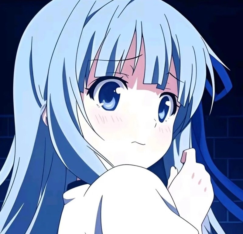 avatar màu xanh dương cute 28