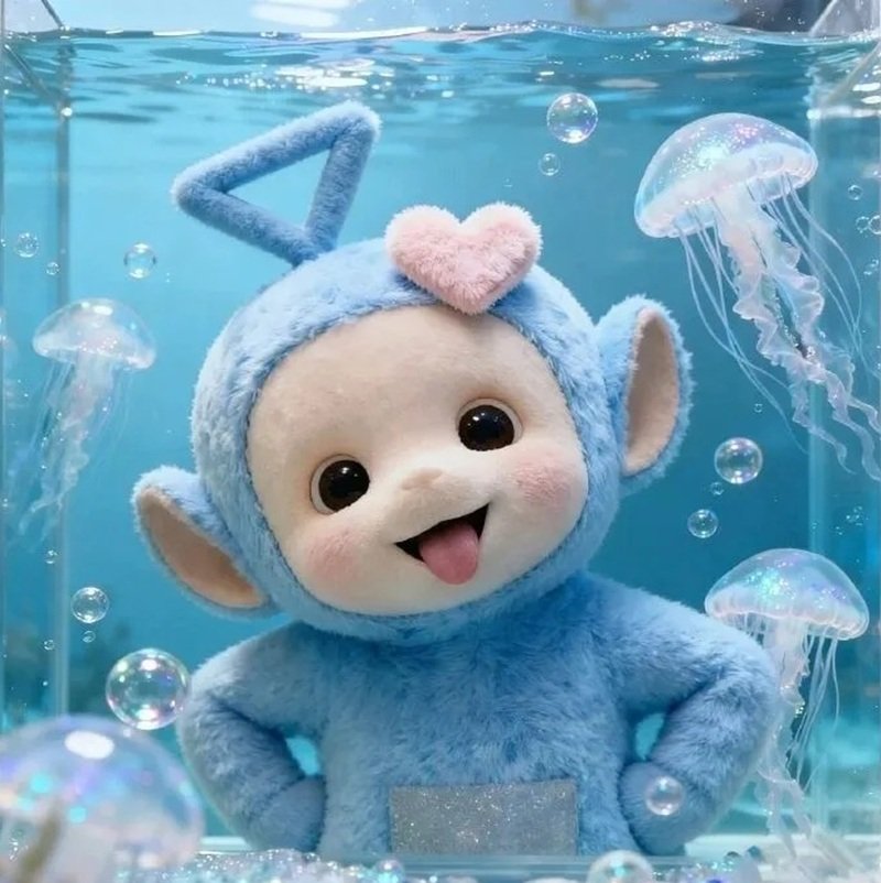 avatar màu xanh dương cute 31