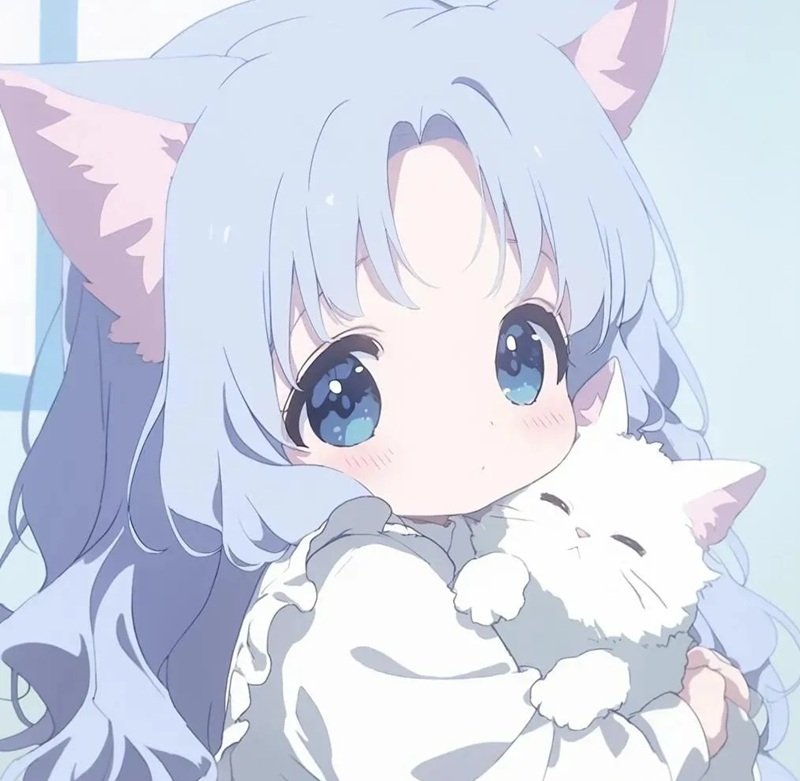 avatar màu xanh dương cute 5