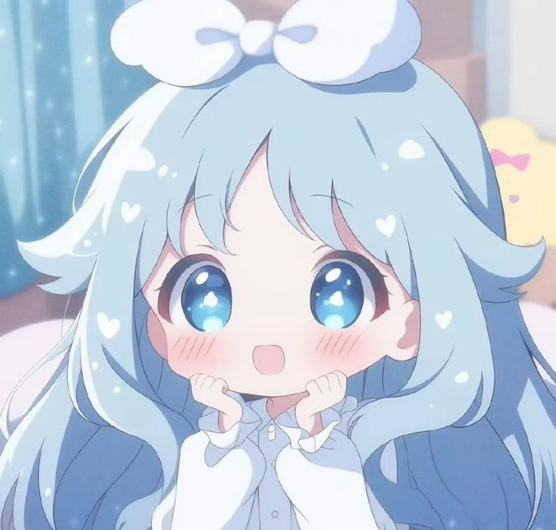 avatar màu xanh dương cute 6