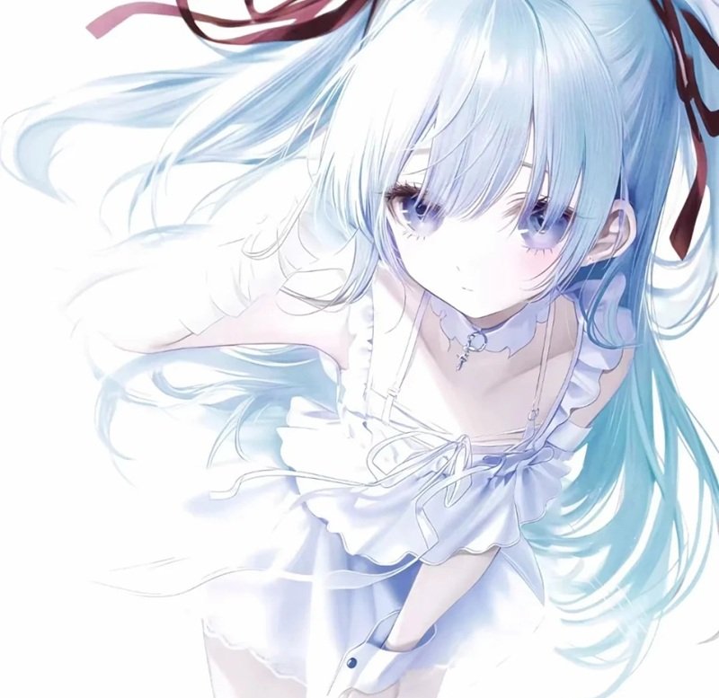 avt avatar màu xanh dương cute 2