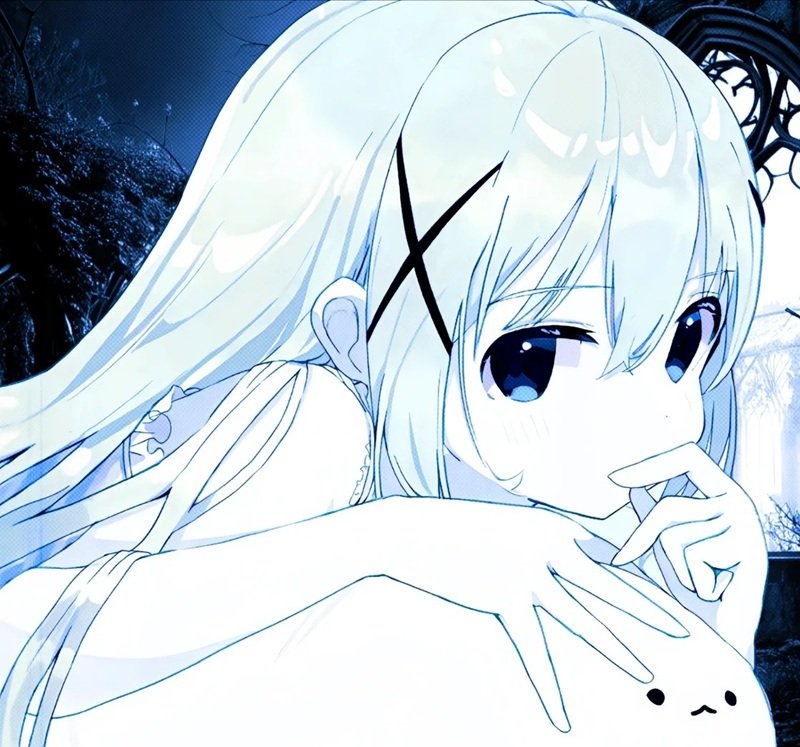 avt avatar màu xanh dương cute 3