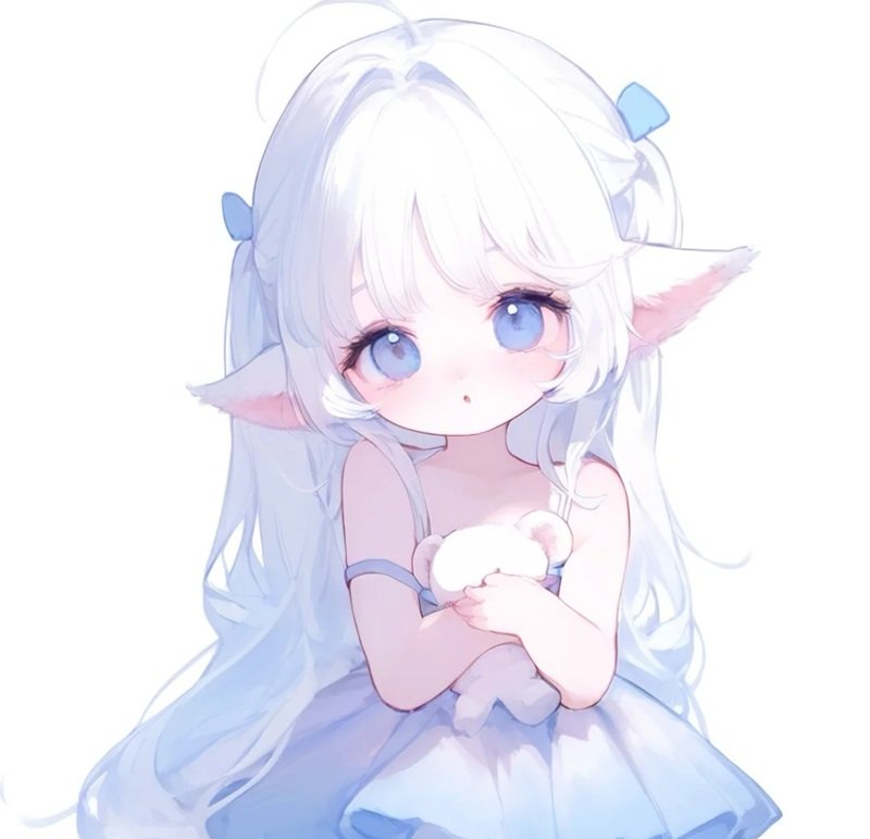 avt avatar màu xanh dương cute 30