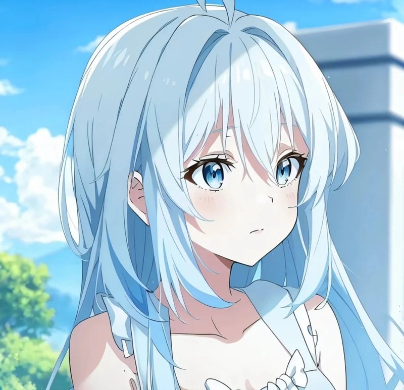 avt avatar màu xanh dương cute 32