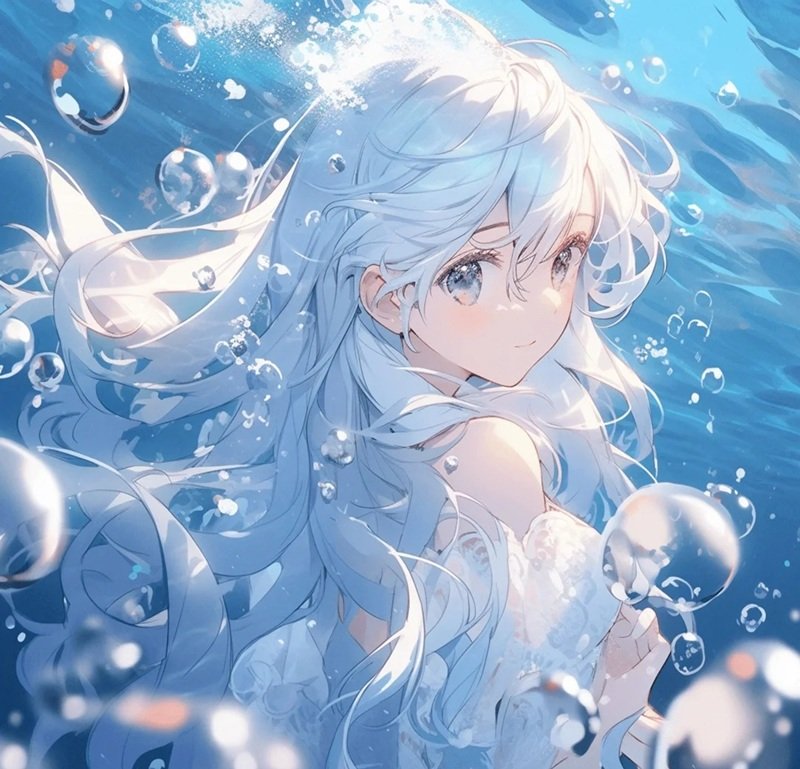 avt avatar màu xanh dương cute 33