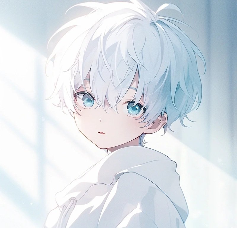 avt avatar màu xanh dương cute 34