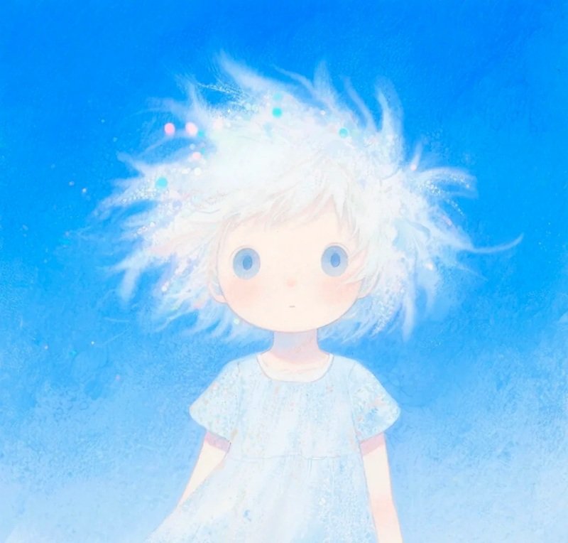 avt avatar màu xanh dương cute 38