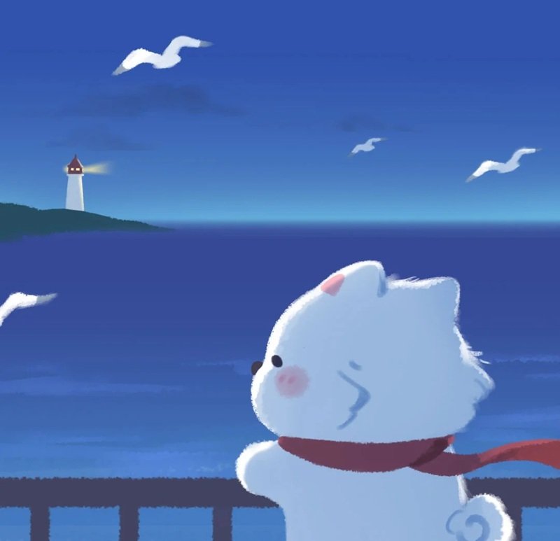 avt avatar màu xanh dương cute 39