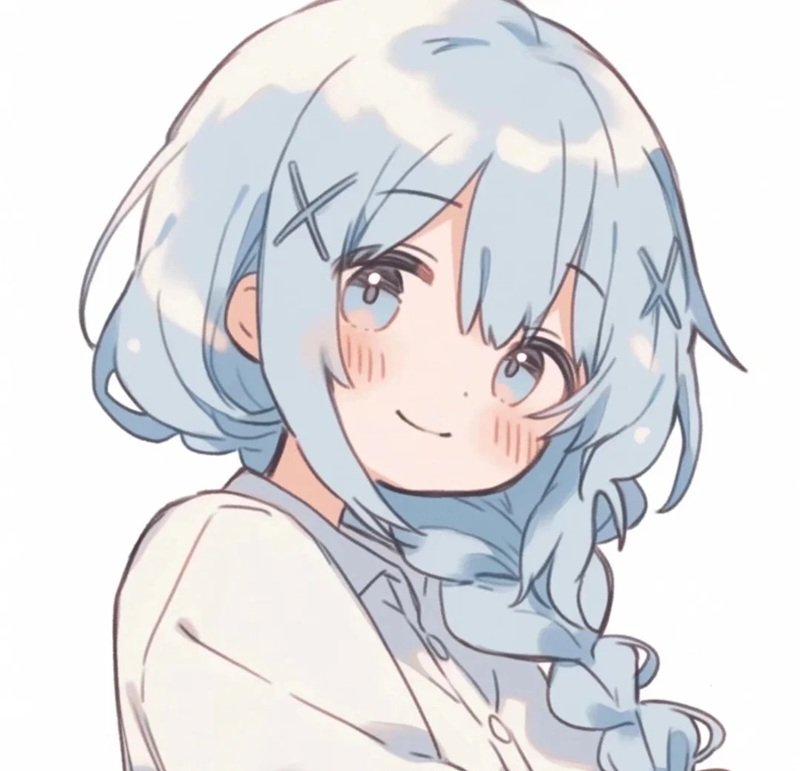 avt avatar màu xanh dương cute 4