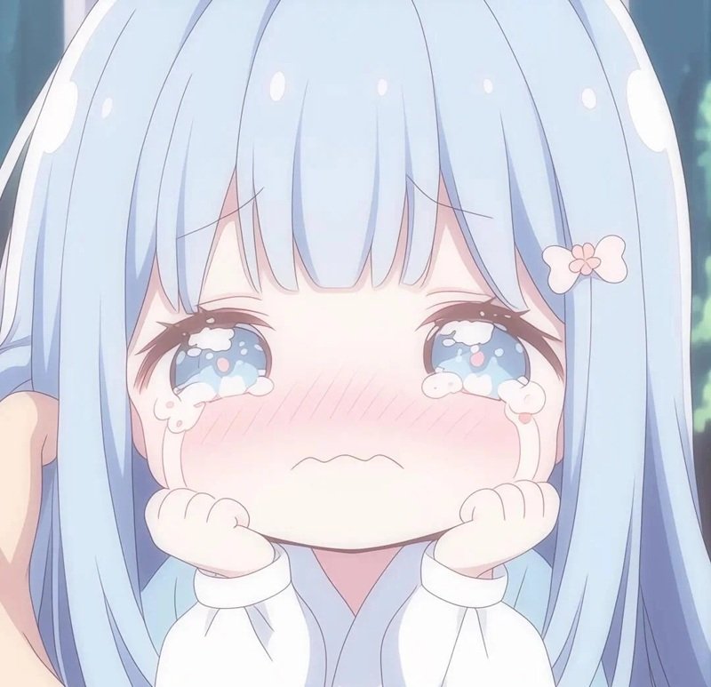 avt avatar màu xanh dương cute 5