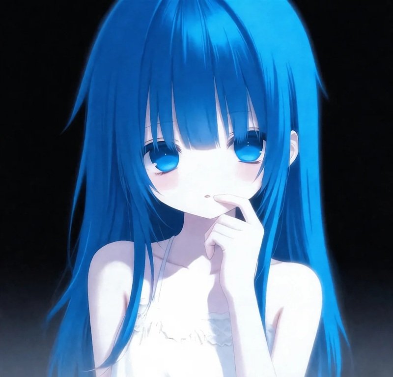 avt avatar màu xanh dương cute 7