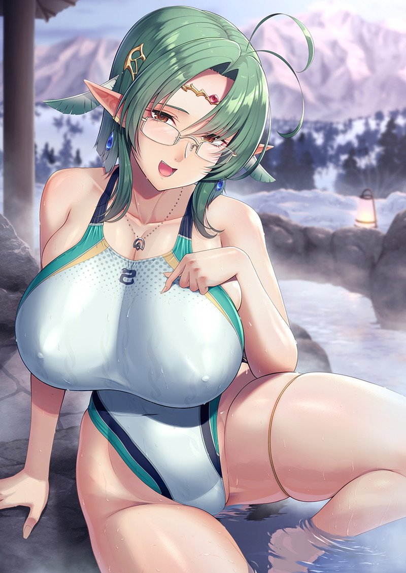 Ảnh anime gái vú to pose mê hoặc nhẹ
