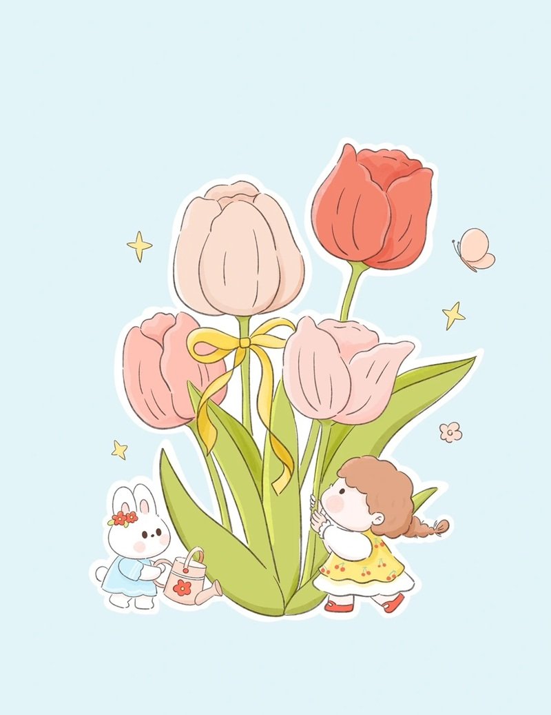hình nền hoa tulip cute 9