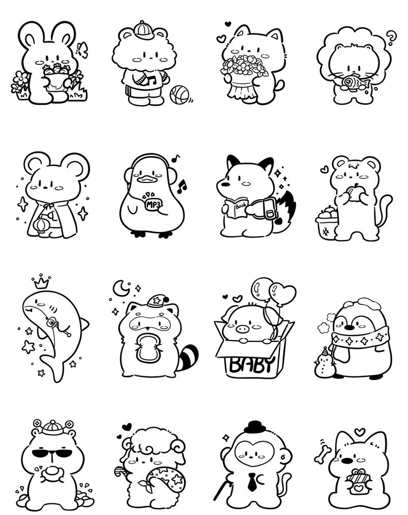 hình vẽ nhỏ cute đơn giản 20