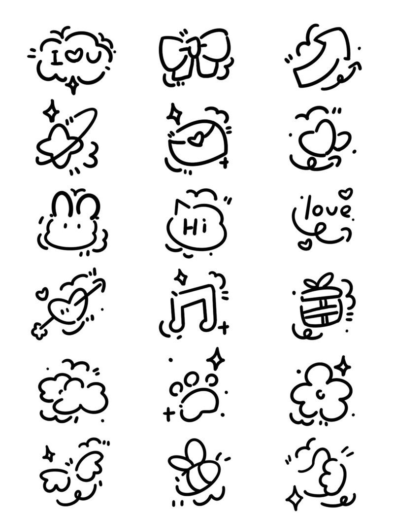 hình vẽ nhỏ cute đơn giản 32