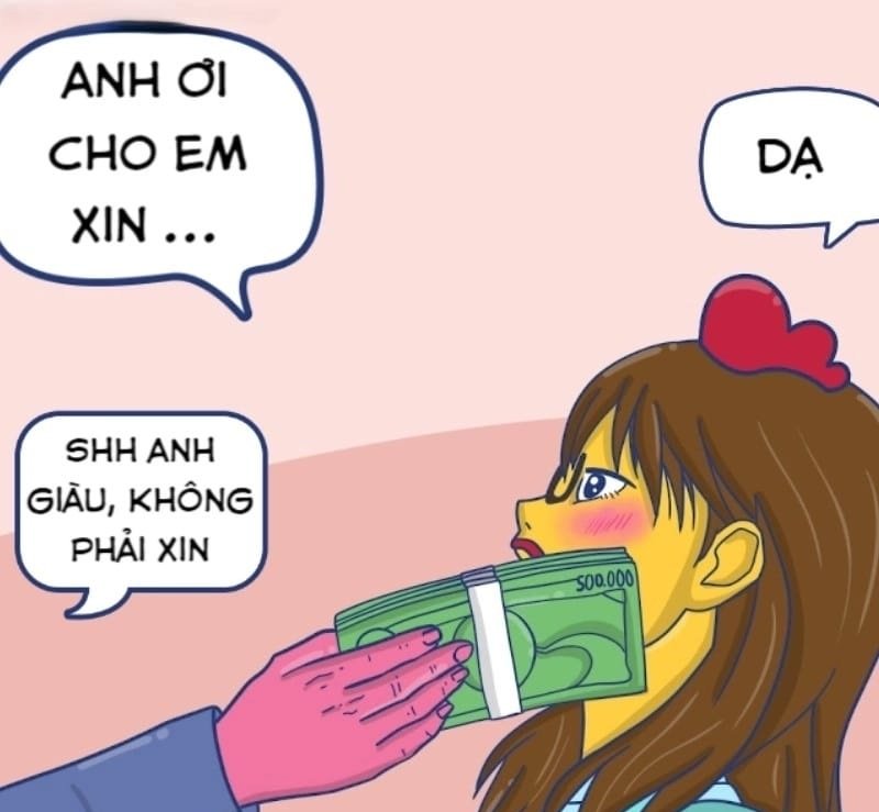 ảnh giải trí vui meme đưa tiền