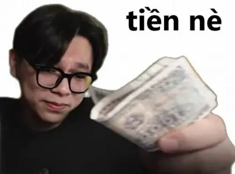 hình ảnh hài hước nhẹ meme đưa tiền
