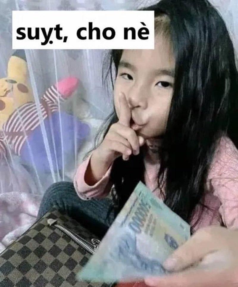 meme vui nhộn lan truyền meme đưa tiền