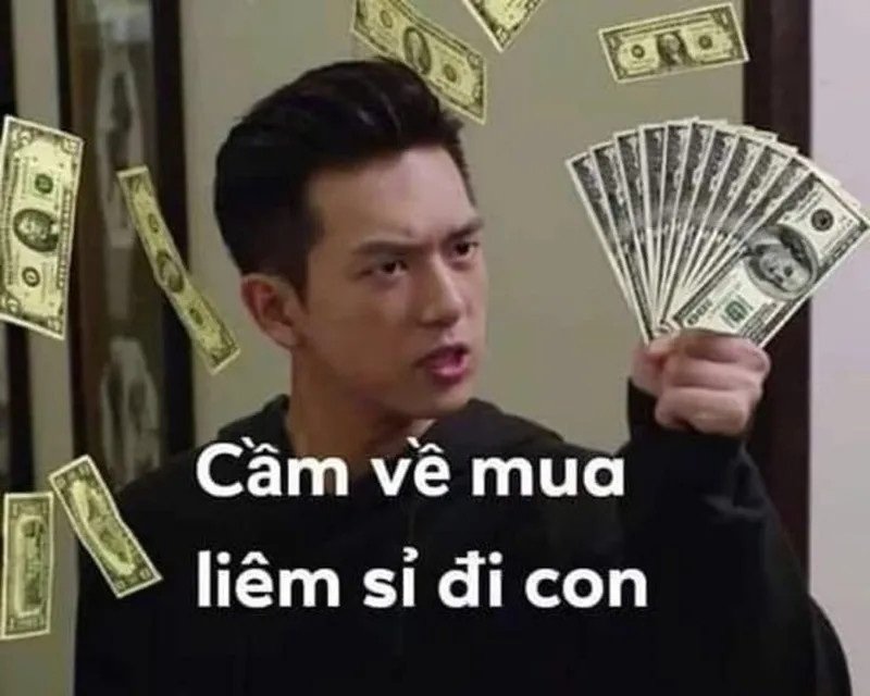 khoảnh khắc hài hước meme đưa tiền
