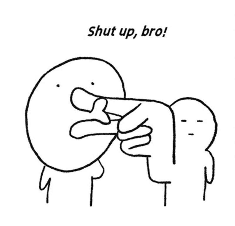 khoảnh khắc troll nhẹ meme im lặng