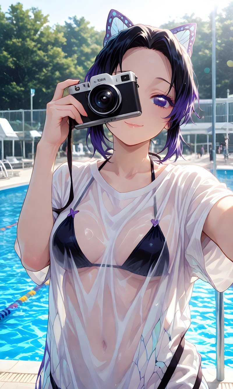 Ảnh shinobu sexy cosplay purple hair gợi cảm