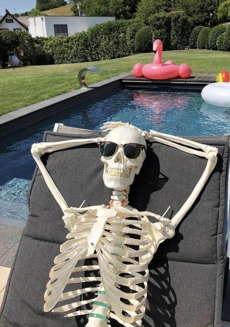skeleton meme tạo hiệu ứng giải trí bất ngờ