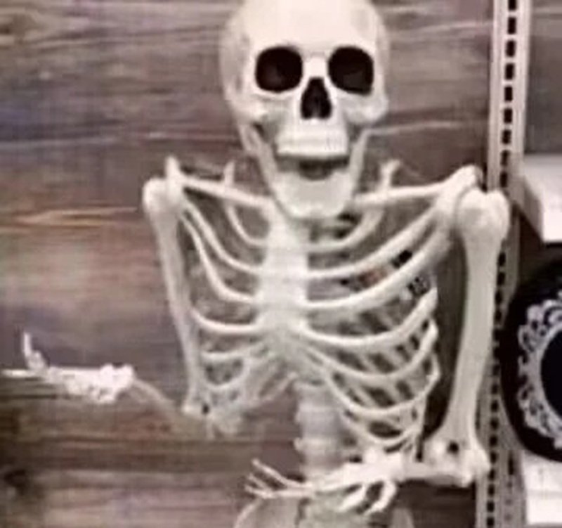 skeleton meme vui nhộn lan tỏa tiếng cười