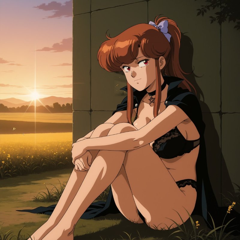 Hình ảnh anime nữ đẹp nhất ánh sáng neon đêm