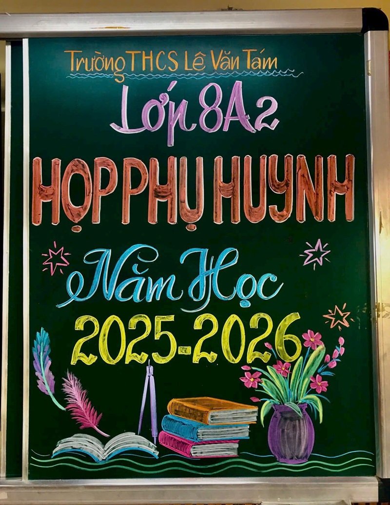mẫu trang trí bảng họp phụ huynh