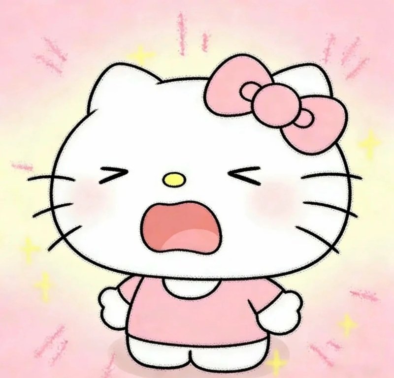 Ảnh meme hello kitty cute dùng để chat cực hợp