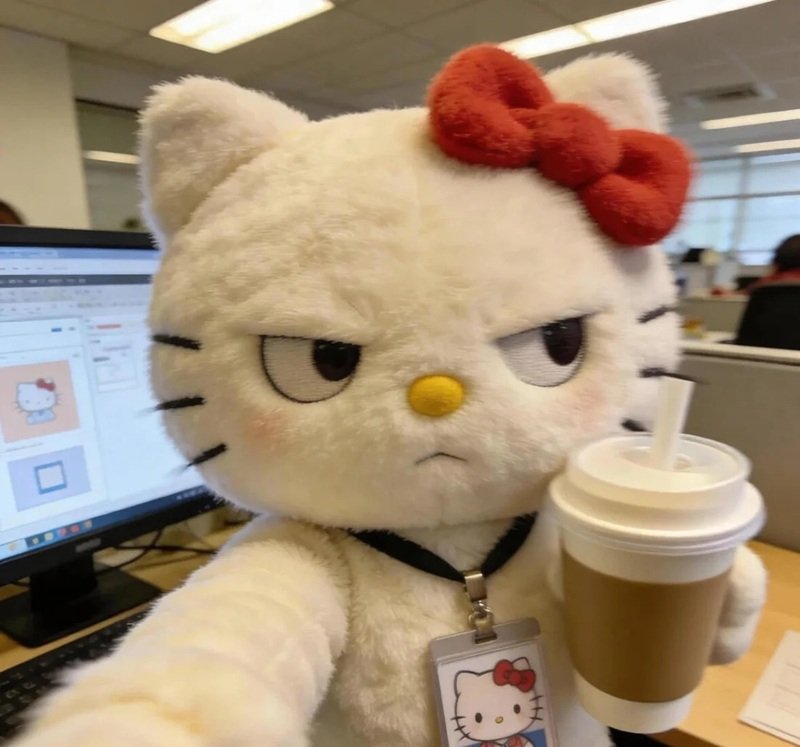 Meme hello kitty mang phong cách dễ thương đáng yêu